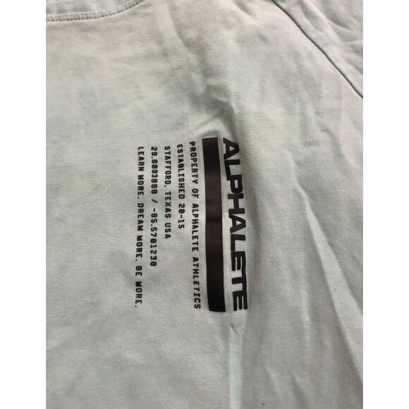 Alphalete Performance Fit Mens Small Blue Short Sleeve Athletic T Shirt - Picture 2 of 6